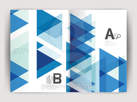 Vector triangle business annual report cover print template 이미지 ...