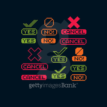 Vector flat 8 bit icons, collection of geometric pixel symbols 이미지 ...