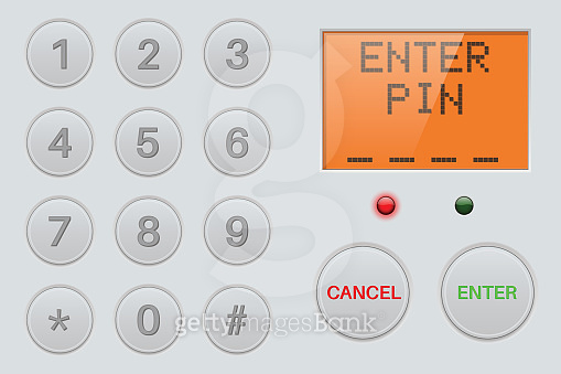 Enter Code Button Image Pin enter display with number buttons (670892064) 일러스트, 무료 일러스트 - 게티이미지뱅크