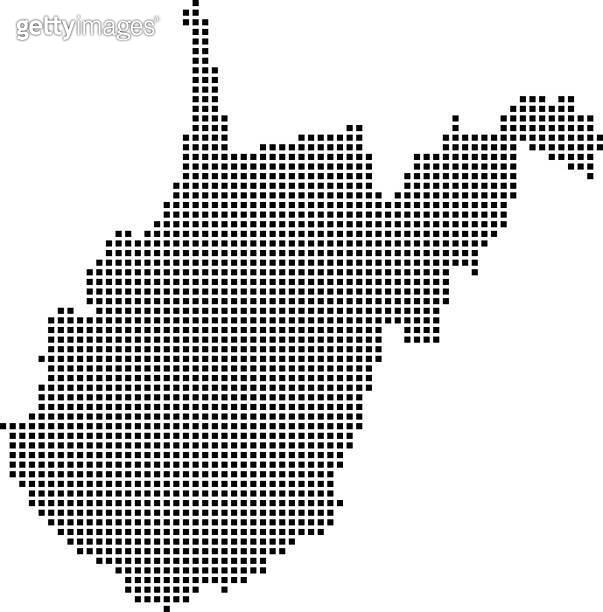 Highly detailed West Virginia map - 869866998 