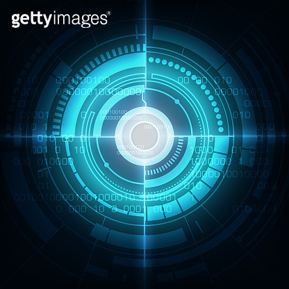 Circle blue abstract technology innovation concept vector background ...