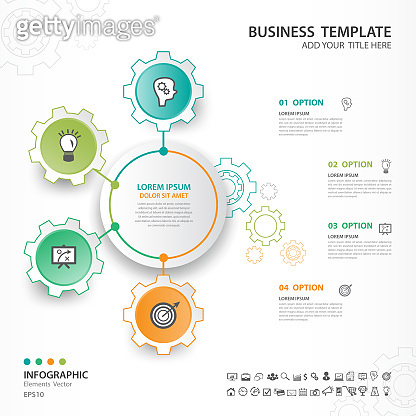 Infographic Elements template vector, diagram with 4 steps, Flow Chart ...