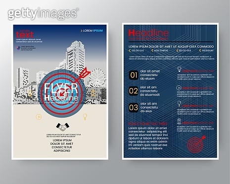 Target Pamphlet Business templates creative design : Target arrow Brochure annual ...