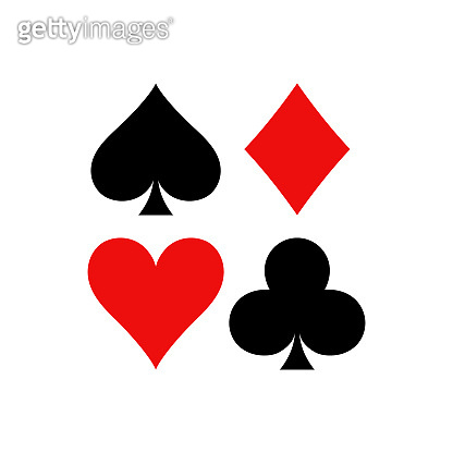 Playing cards vector symbols. Diamonds, spades, clubs and hearts icon ...