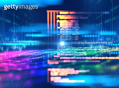 Programming code abstract technology background of software developer ...