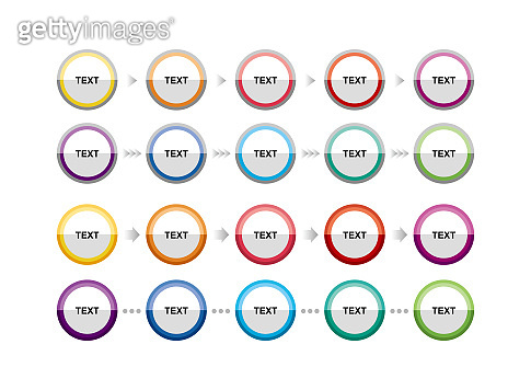 Circle icons for writing text.Button icons for various colors for ...