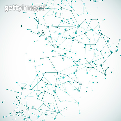 Intricacy node molecular or atomic structure pattern. Polygonal big ...