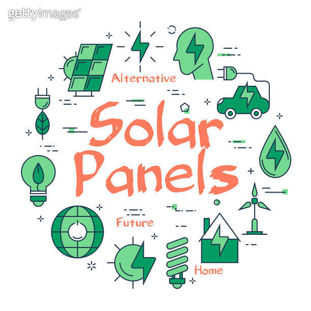 Green Eco Solar Panel concept 이미지 (1018103234) 게티이미지뱅크