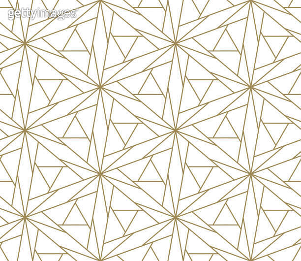 Modern simple geometric vector seamless pattern with gold line texture ...