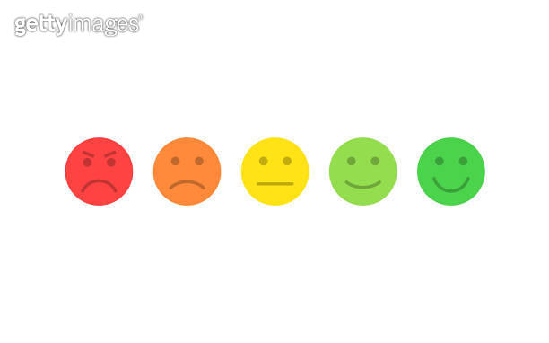 Feedback vector concept. Rank, level of satisfaction rating. Excellent ...