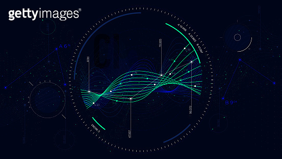 Big data network visualization, Interface screen infographic digital ...
