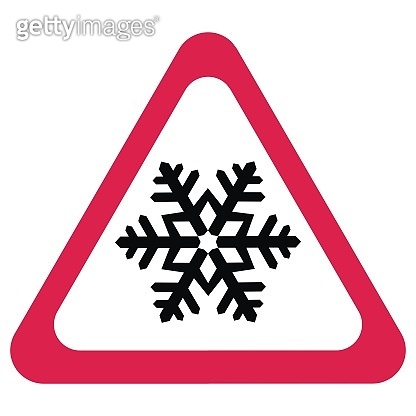 Traffic sign, frost alert 이미지 (920260710) - 게티이미지뱅크