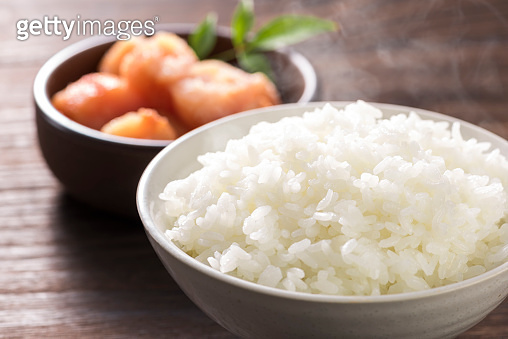 Spicy seasoned cod roe and rice(978925174): 유사이미지 - 게티이미지뱅크