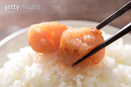 Cod Roe Rice Bowl Spicy seasoned cod roe and rice (978925106) - 게티이미지뱅크