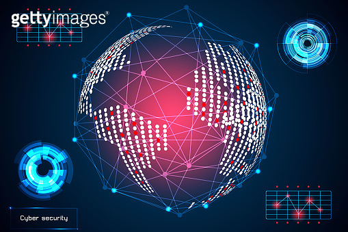 abstract technology concept world digital link future design on hi tech ...