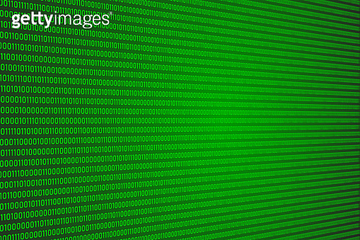 Binary digit (Bit) code, Digital signal computer data abstract for ...