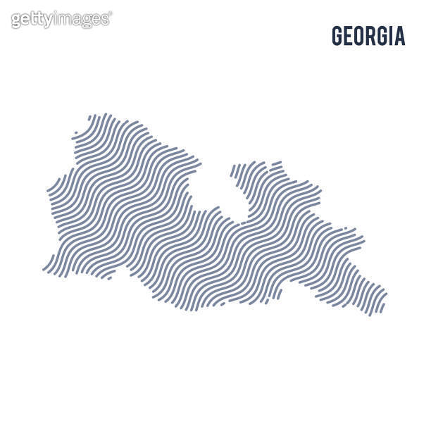 Georgia Abstract Vector abstract wave map of Georgia isolated on a white background. 이미지 ...