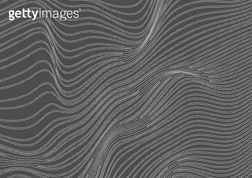 Grey dotted lines refraction 3d waves abstract background 이미지 ...