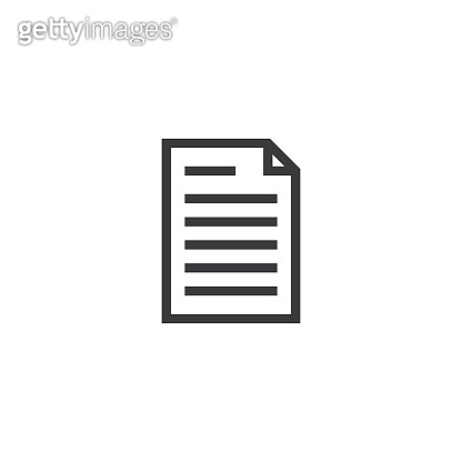 Document paper outline icon. isolated note paper icon in thin line ...