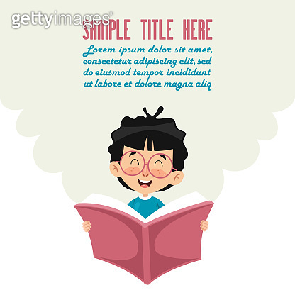 Vector Illustration Of Kid Reading Book 이미지 (1005450632) - 게티이미지뱅크
