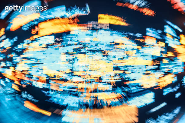 Flying abstract technology HUDs in VR environment 이미지 (1054862890) - 게티 ...