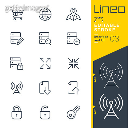 Lineo Editable Stroke - Interface and UI line icons 이미지 (954553756 ...