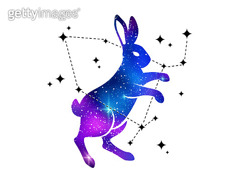 Rabbit and constellation of Cepheus (967953844) 일러스트, 무료 일러스트 - 게티이미지뱅크