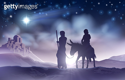 Nativity Christmas Illustration Mary and Joseph 이미지 (1017117390) - 게티이미지뱅크