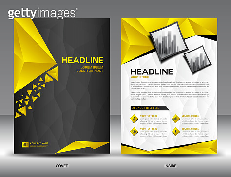 business brochure flyer template vector illustration black and