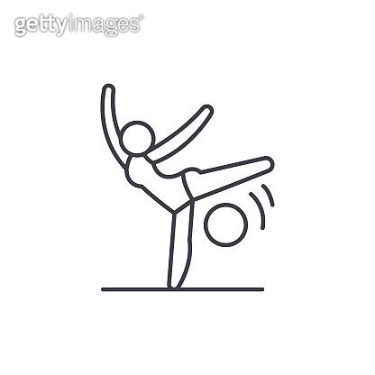 Acrobatics line icon concept. Acrobatics vector linear illustration ...