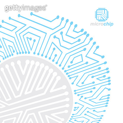 Vector abstract computer circuit board illustration, technology element ...