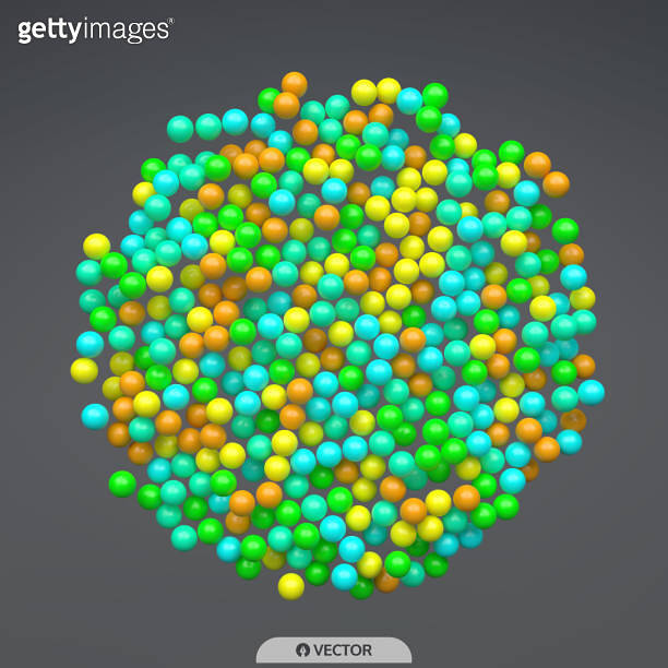 Sphere Structural System Sphere. Abstract structure with particles. Technology style. Vector ...