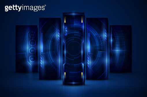 abstract hud ui gui future futuristic screen system virtual design ...