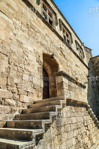Rhoades Steps Old Town, Rhodes, Greece - Steps at The Palace of the Grand Master of ...