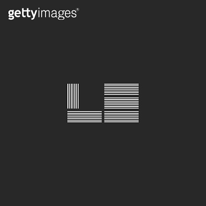 Parallel Letter L Weaving linear two letters L and E logo monogram, initials LE or EL ...