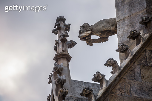Elements of Gothic architecture. Grotesque, chimera and gargoyle ...