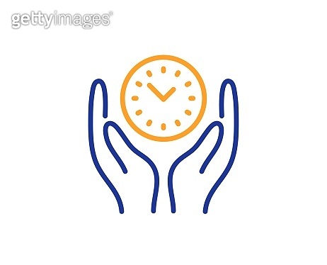 Safe time line icon. Clock sign. Office management. Vector 이미지 ...