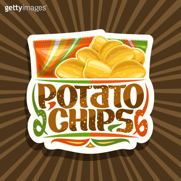 Vector sign for Potato Chips 이미지 (1187092819) 게티이미지뱅크