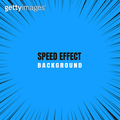 Fast motion zoom effect In a blue comic background. 이미지 (1144132142 ...