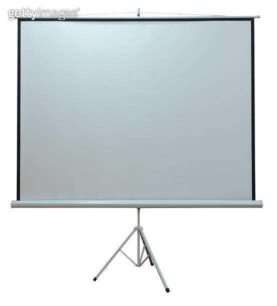 Tripod projection screen for projector empty blank 이미지 (1180381786