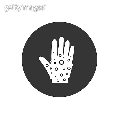 Eczema hand skin icon. linear style sign for mobile concept and web ...