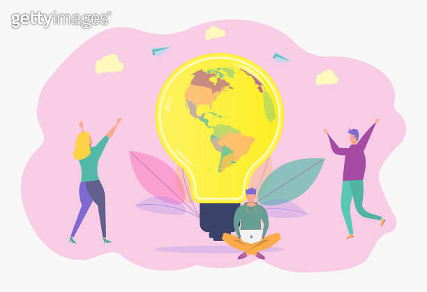 Earth Day hour , green planet. Green energy. Saving the planet. Vector ...