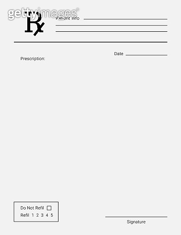Chem Rx Form Blank Rx form for medical treatment prescription and drugs list ...