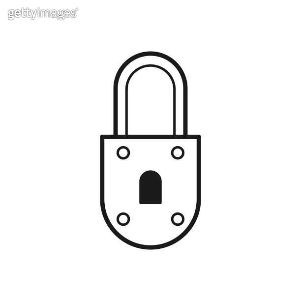Hand drawn lock isolated on a white. Sketch of lock. Vector ...