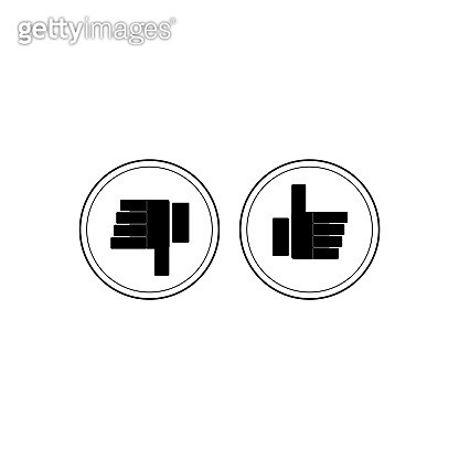 Signs good and bad, hands icons. (1186705560) - 게티이미지뱅크