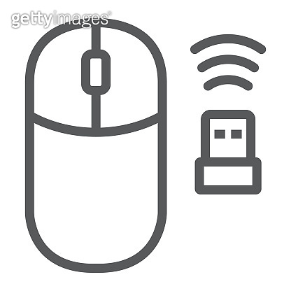 Block Computer Mouse Sign Wireless mouse line icon, cursor and device, computer mouse sign ...