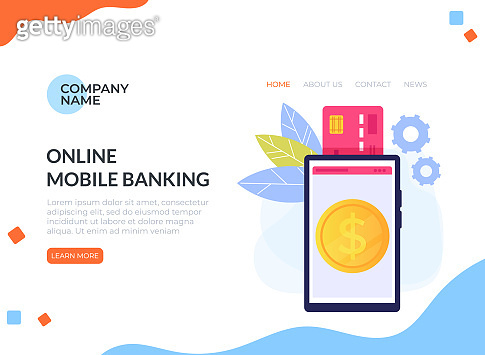 Open Transaction Poster Online mobile internet transaction banner poster concept. Vector flat ...