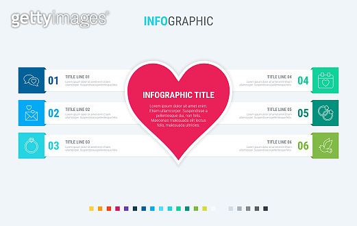 Colorful diagram, infographic template. Love infographic template with ...