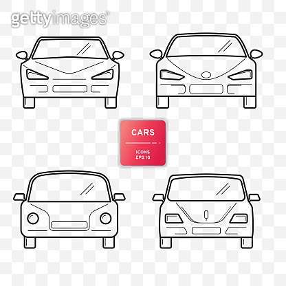 Car Front Reference Cars, front view, line design 이미지 (1140389322) - 게티이미지뱅크