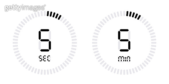 Computer Seconds Icon Timer countdown with minutes and seconds Icons (1090115812) 일러스트, 무료 ...